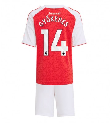 Arsenal Viktor Gyokeres #14 Hjemmebanetrøje Børn 2025-26 Kortærmet (+ Korte bukser)